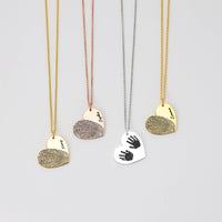 Personalized Large Fingerprint Heart Necklace 25mm