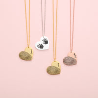 Personalized Large Fingerprint Heart Necklace 25mm