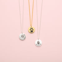 Personalized Disc Fingerprint Necklace