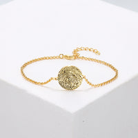 Personalized Fingerprint Heart or Disc Bracelet