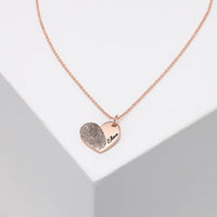Personalized Fingerprint Heart Necklace 18mm