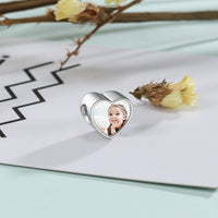 Personalized Classic Heart Photo Bead Charm