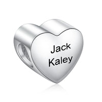 Personalized Classic Heart Photo Bead Charm