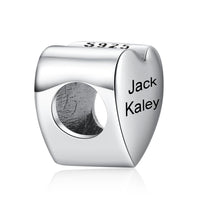 Personalized Classic Heart Photo Bead Charm