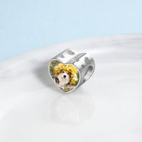 Personalized Mini Heart Photo Bead Charm