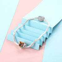 Personalized Pet Photo Heart Charm with Paw Print
