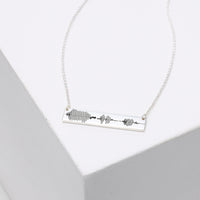 Personalized Engraved Sound Wave Bar Necklace