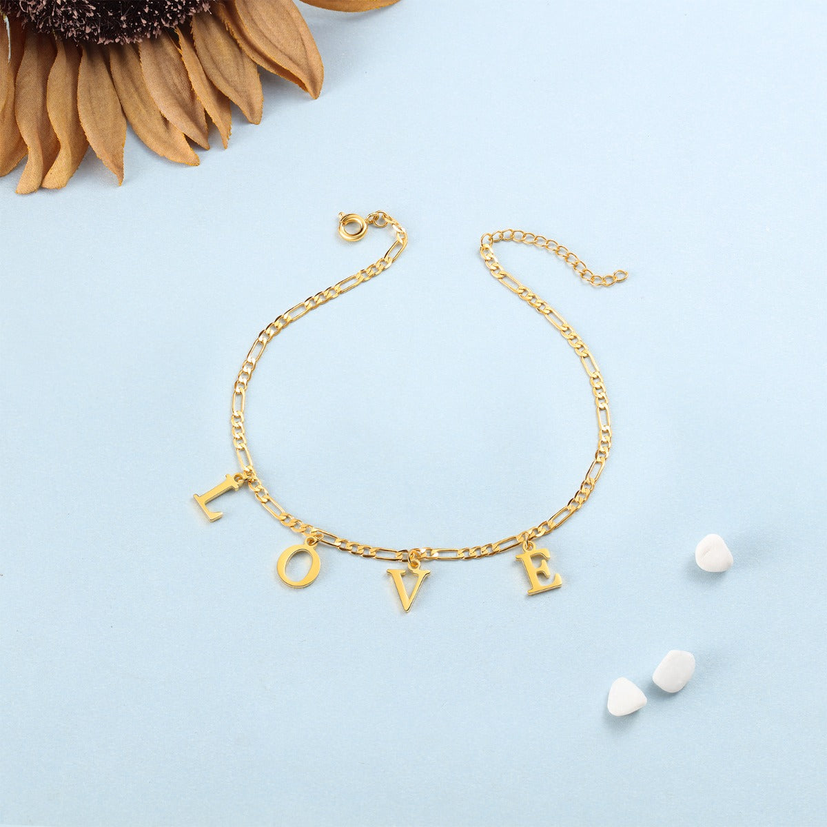 Dangling Letters Name Anklet