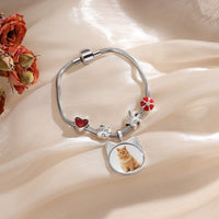 Personalized Cat Ear Pet Photo Dangle Charm