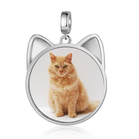 Personalized Cat Ear Pet Photo Dangle Charm