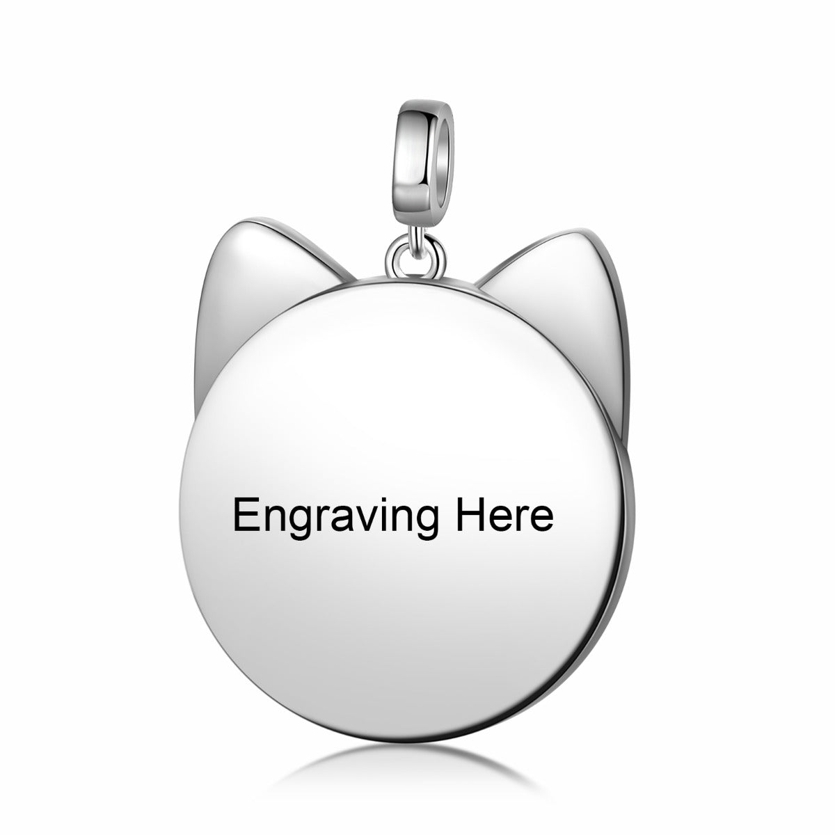 Personalized Cat Ear Pet Photo Dangle Charm