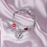 Baby Feet Heart Birthstone Name Charm