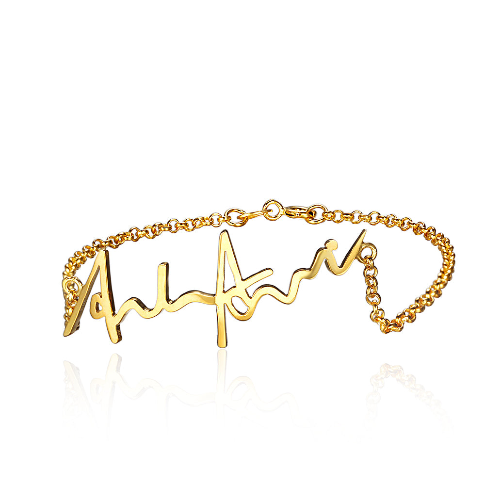 Handwriting Signature Bracelet in Sterling Silver