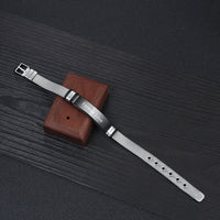 Engraved Mesh Buckle Bracelet