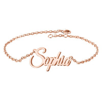 Swash Script Name Bracelet
