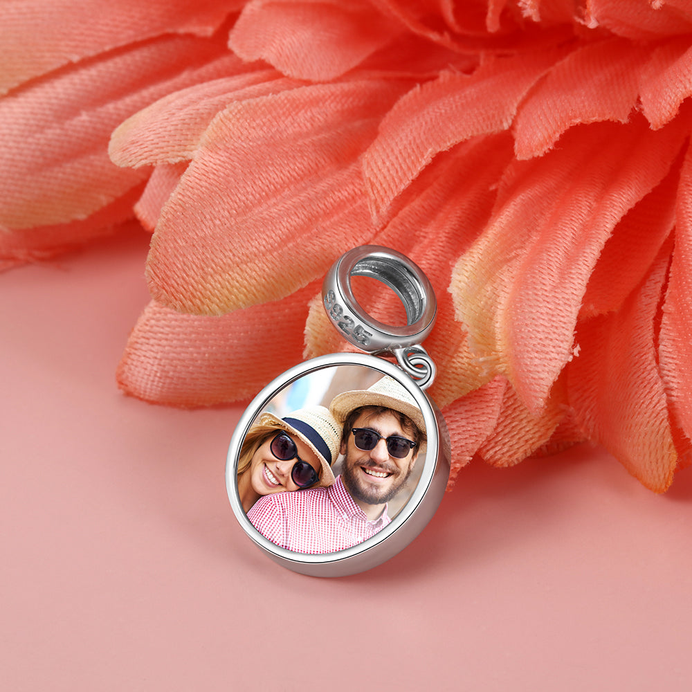 Personalized Round Photo Dangle Charm