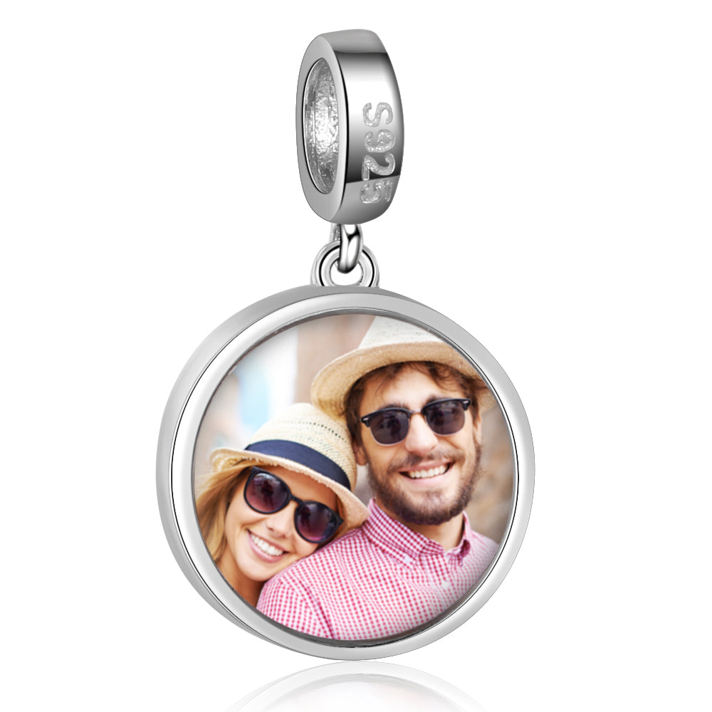 Personalized Round Photo Dangle Charm