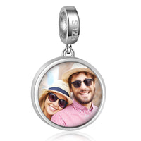 Personalized Round Photo Dangle Charm