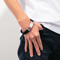 Engraved Medical Alert Silicone Bracelet, Red or Blue