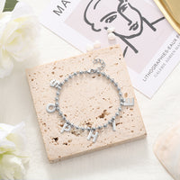 Personalized Dangling Letter Name Bracelet