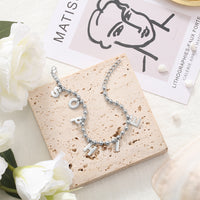 Personalized Dangling Letter Name Bracelet