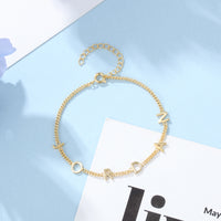 Personalized Spaced Letter Name Bracelet
