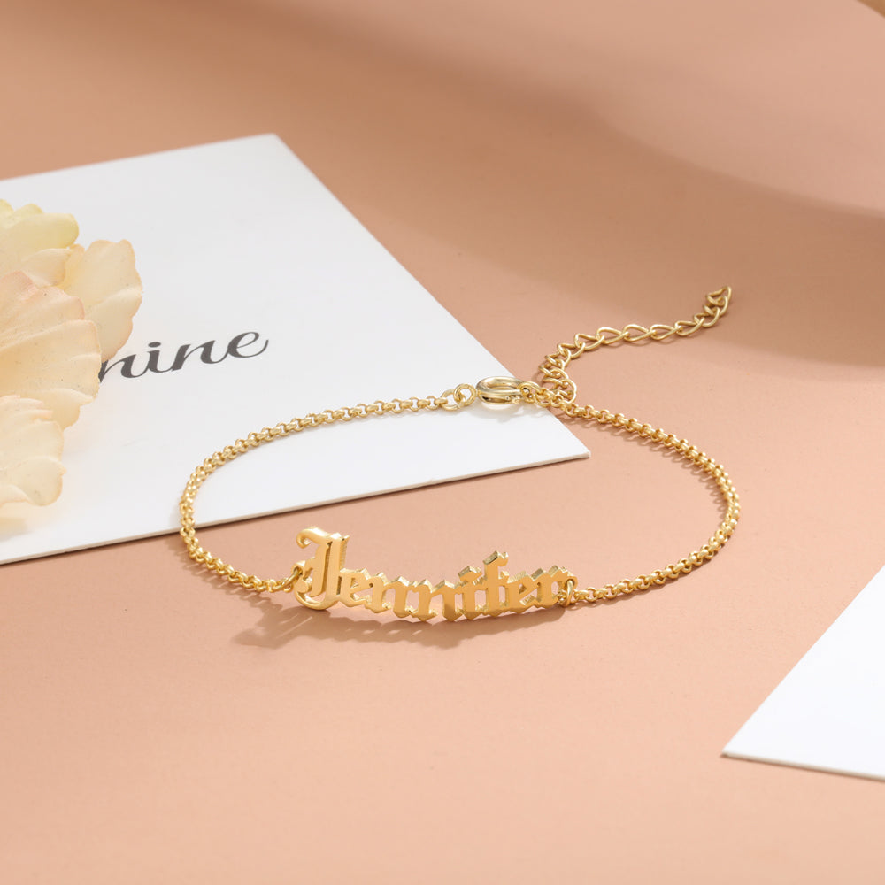 Personalized Bold Nameplate Bracelet