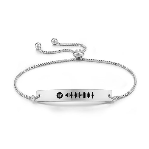 Personalized Spotify Code Bar Bracelet