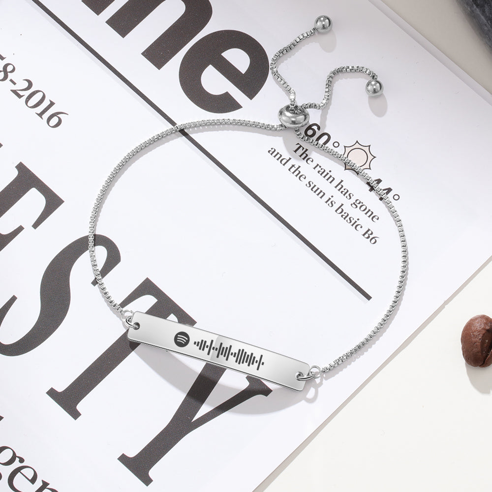 Personalized Spotify Code Bar Bracelet