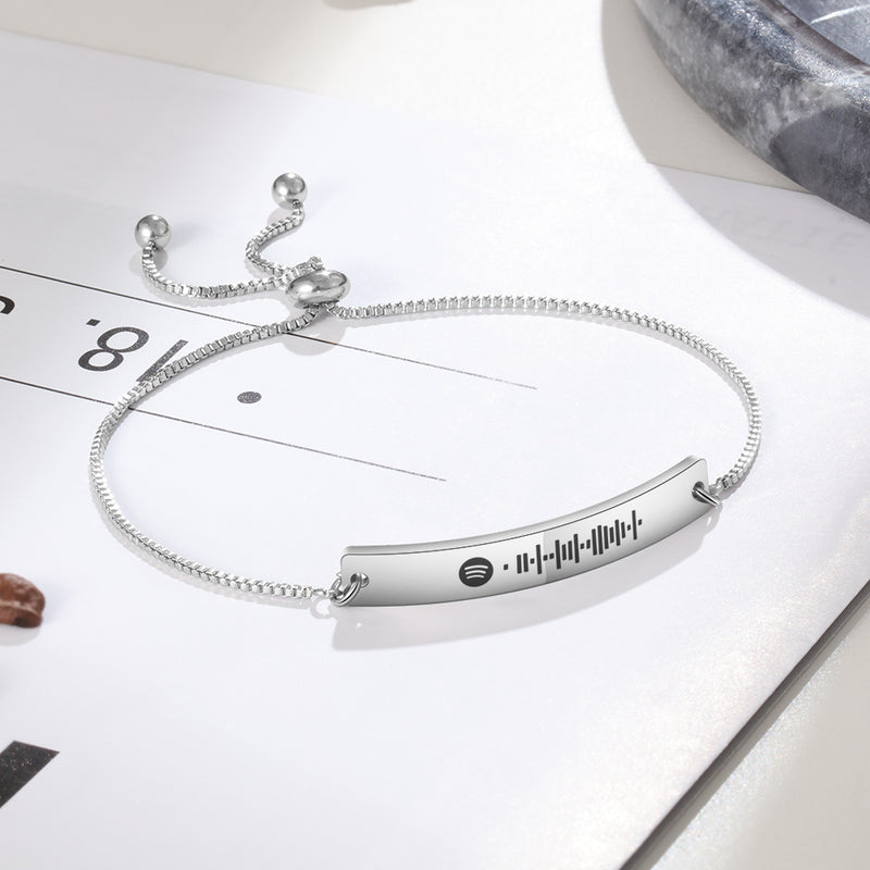 Personalized Spotify Code Bar Bracelet