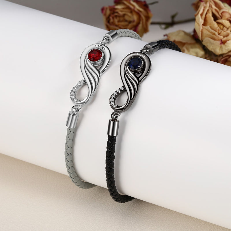 Infinity Stone Braided Couple Bracelet