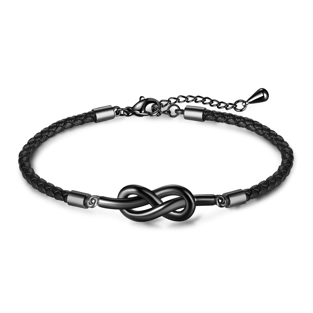 Engraved Love Knot Braided Bracelet