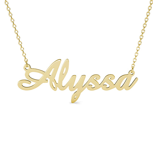 Cursive Nameplate Necklace