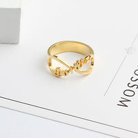 Sterling Silver Infinity Name Ring