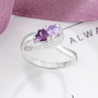 Custom Double Birthstone Ring