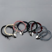 Magnetic Heart Initial Couple Bracelets