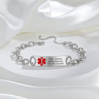 Chain Link Medical ID Bracelet for Her