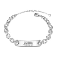 Chain Link Medical ID Bracelet for Her