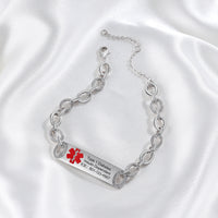 Chain Link Medical ID Bracelet for Her