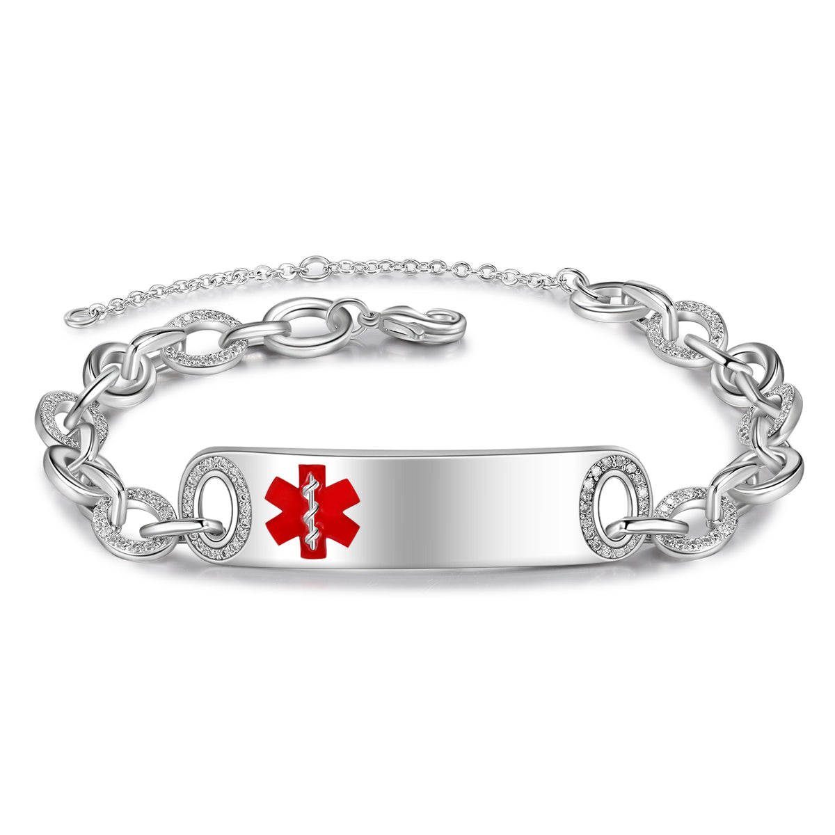Chain Link Medical ID Bracelet for Her