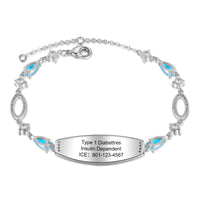 Blue Stone Medical ID Bracelet