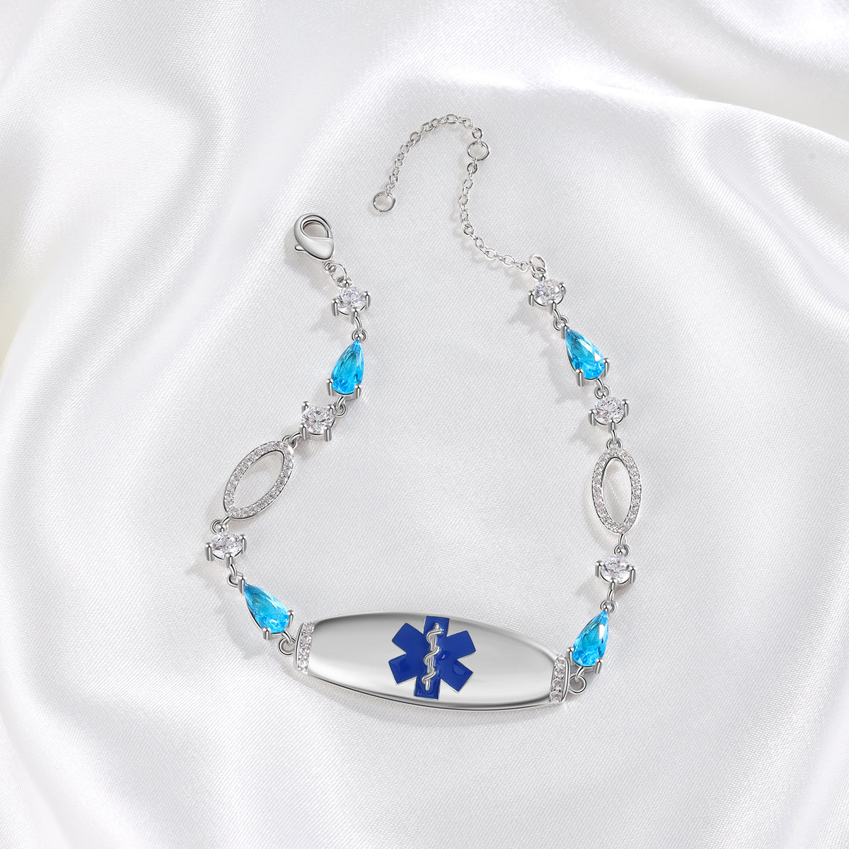 Blue Stone Medical ID Bracelet