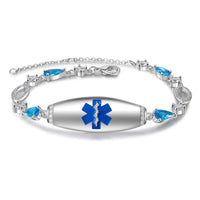 Blue Stone Medical ID Bracelet