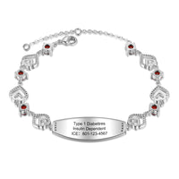 Heart Link Medical ID Bracelet