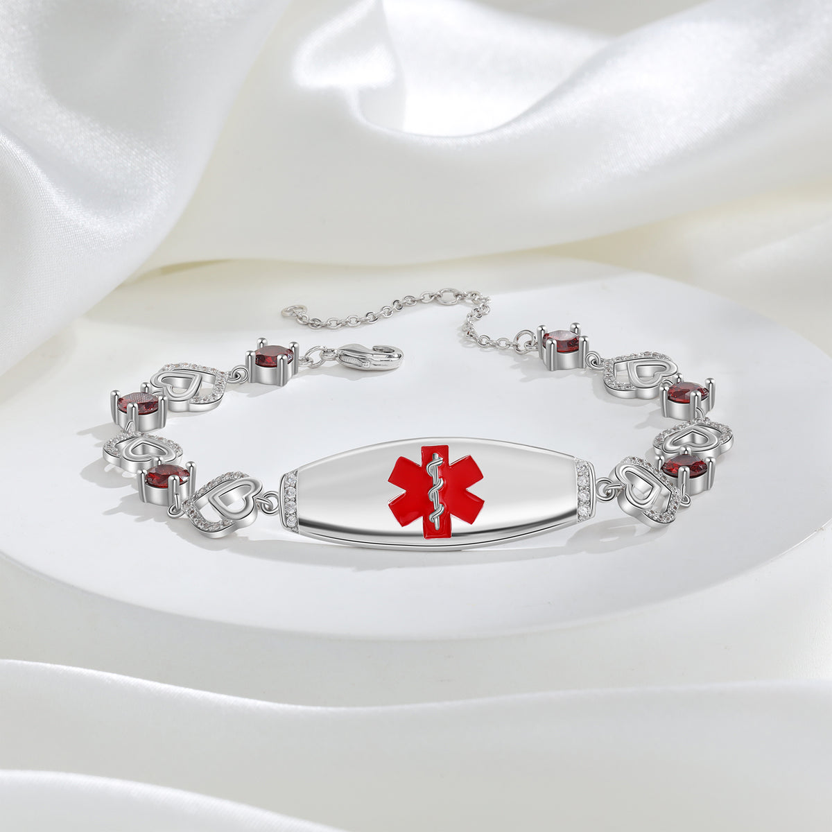 Heart Link Medical ID Bracelet