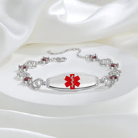 Heart Link Medical ID Bracelet