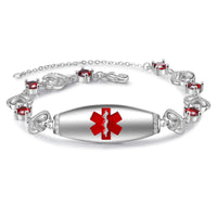 Heart Link Medical ID Bracelet