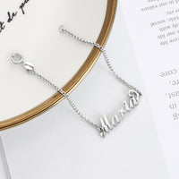 Sterling Silver Name Bracelet with Heart