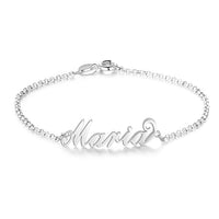 Sterling Silver Name Bracelet with Heart