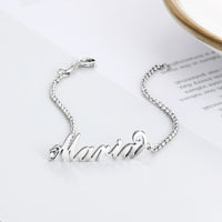 Sterling Silver Name Bracelet with Heart